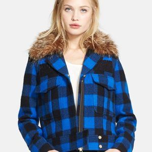 BNWOT $695 SMYTHE Buffalo Plaid Barn Jacket, Sz 8